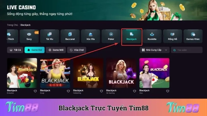 Blackjack Trực Tuyến