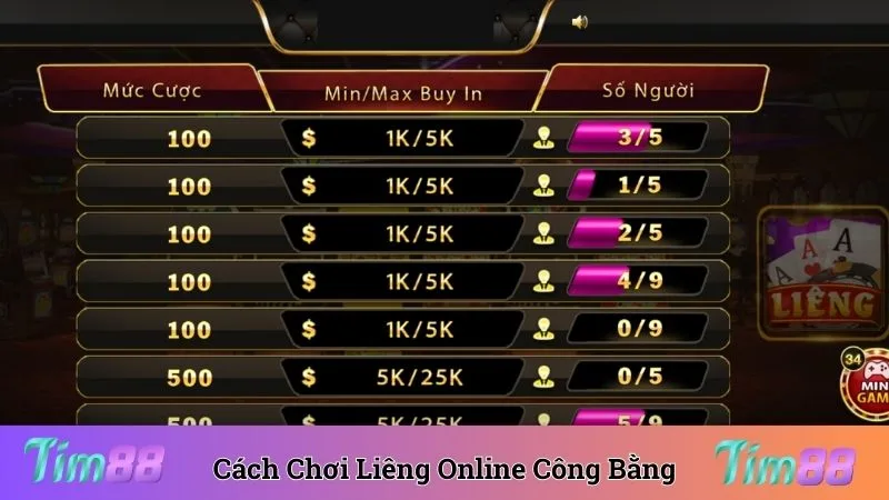 Cách chơi liêng online chú trọng đến tính công bằng trong ván đó