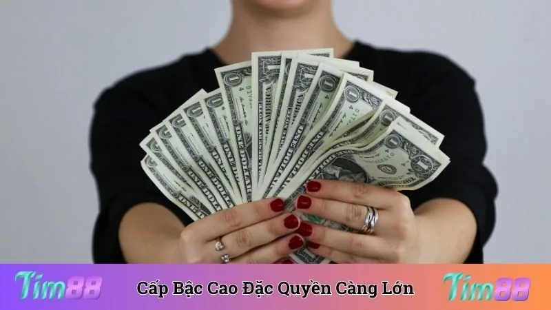Cấp bậc hội viên càng cao tương ứng với đặc quyền càng lớn