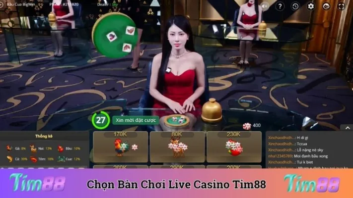 Chọn Bàn Chơi Live Casino