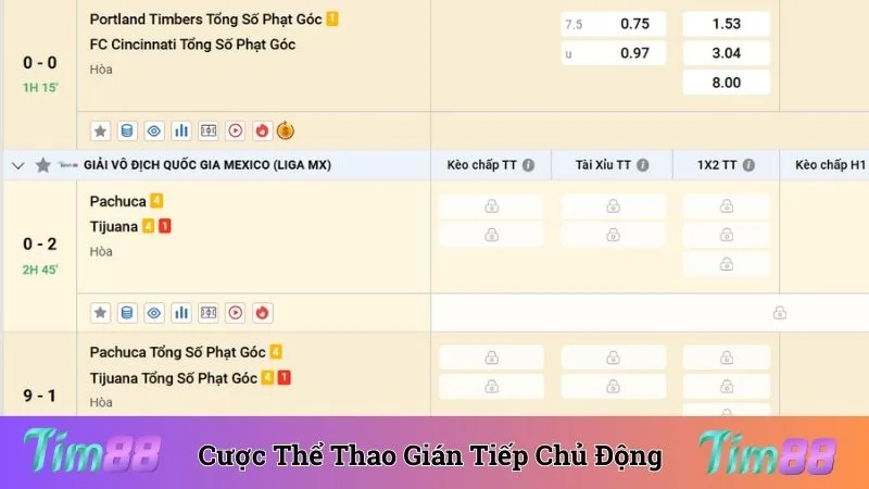 Cược thể thao gián tiếp có sự chủ động và linh hoạt hơn