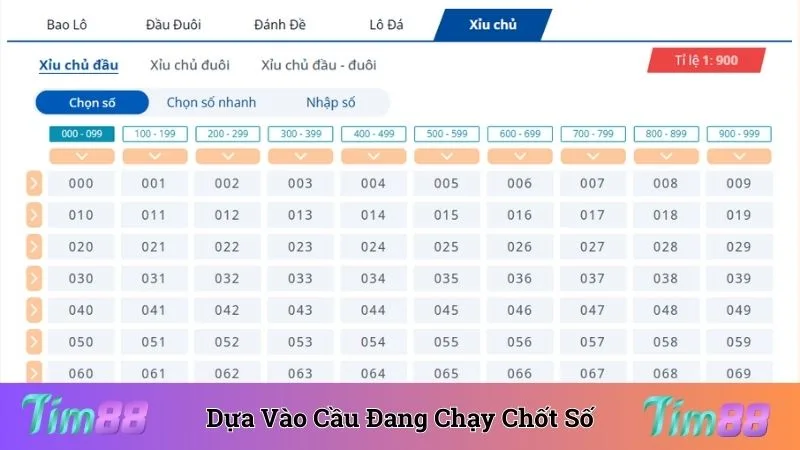 Dựa vào cầu đang chạy để chốt được con số may mắn