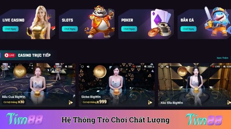 Hệ thống trò chơi chất lượng chờ đón bet thủ chinh phục
