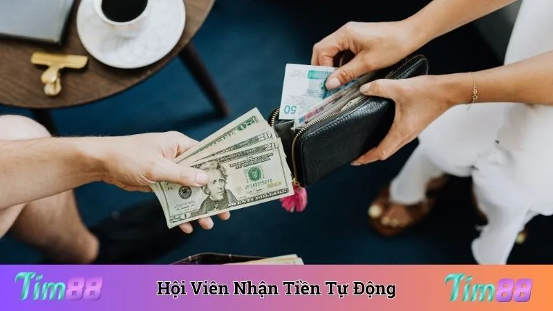 Hội viên nhận được tiền thưởng tự động vào tài khoản hội viên