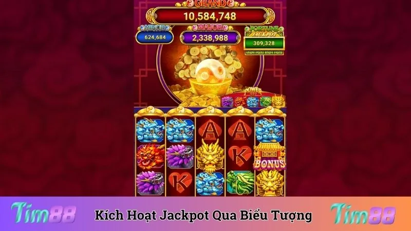 Kích hoạt jackpot thành công thông qua tổ hợp biểu tượng