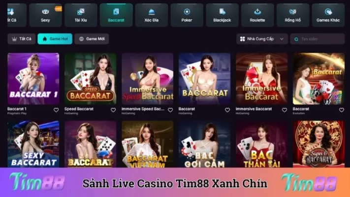 Sảnh L​ive Casino T​im88