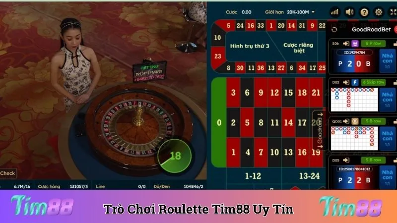 Trò chơi Roulette Tim88 đảm bảo uy tín